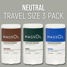 Load image into Gallery viewer, TRAVEL SIZE 3-Pack Set of Natural Deodorant (1/2 oz each)