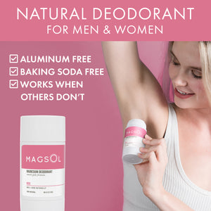 Natural Deodorant for Women & Men 3.2 oz (Rose)